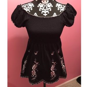 Babydoll Embroidered Blouse